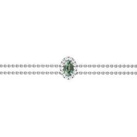 Bracelet saphir vert entourage diamant Coup de Foudre - 4