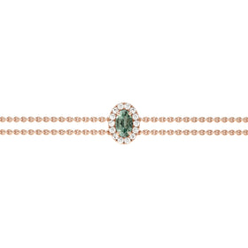 Bracelet saphir vert entourage diamant Coup de Foudre - 4