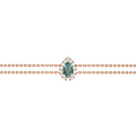 Bracelet saphir vert entourage diamant Coup de Foudre - 5