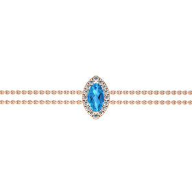 Bracelet topaze entourage diamant Coup de Foudre - 2