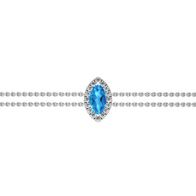 Bracelet topaze entourage diamant Coup de Foudre - 2