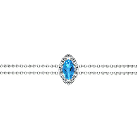 Bracelet topaze entourage diamant Coup de Foudre - 2