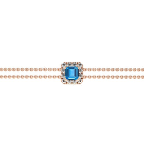 Bracelet topaze entourage diamant Coup de Foudre - 3