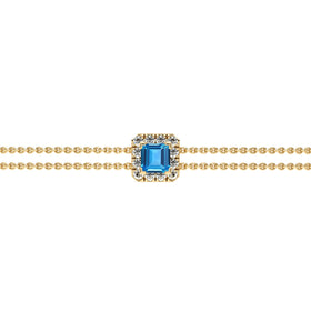 Bracelet topaze entourage diamant Coup de Foudre - 3