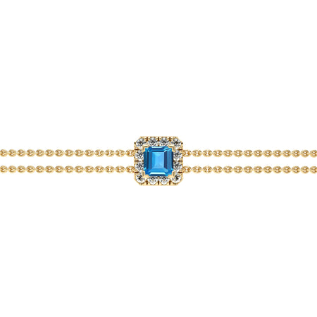 Bracelet topaze entourage diamant Coup de Foudre - 3