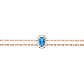 Bracelet topaze entourage diamant Coup de Foudre - 4