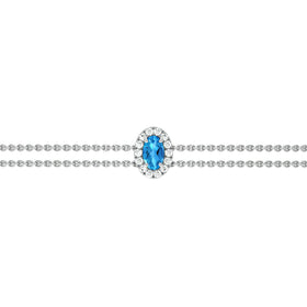 Bracelet topaze entourage diamant Coup de Foudre - 4