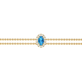 Bracelet topaze entourage diamant Coup de Foudre - 4