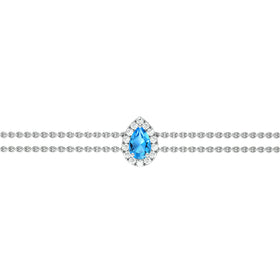 Bracelet topaze entourage diamant Coup de Foudre - 5