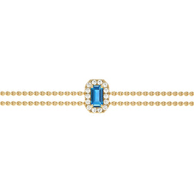 Bracelet topaze entourage diamant Coup de Foudre - 6