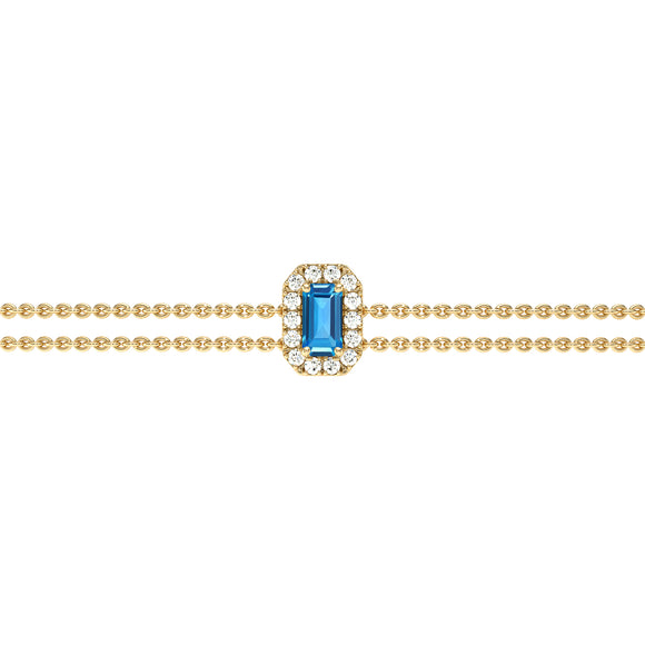 Bracelet topaze entourage diamant Coup de Foudre - 6