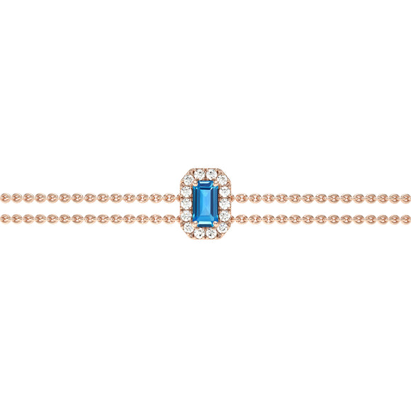 Bracelet topaze entourage diamant Coup de Foudre - 6
