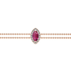 Bracelet tourmaline entourage diamant Coup de Foudre - 2