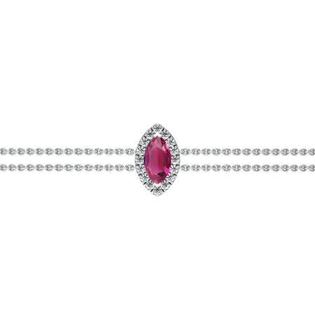 Bracelet tourmaline entourage diamant Coup de Foudre - 2