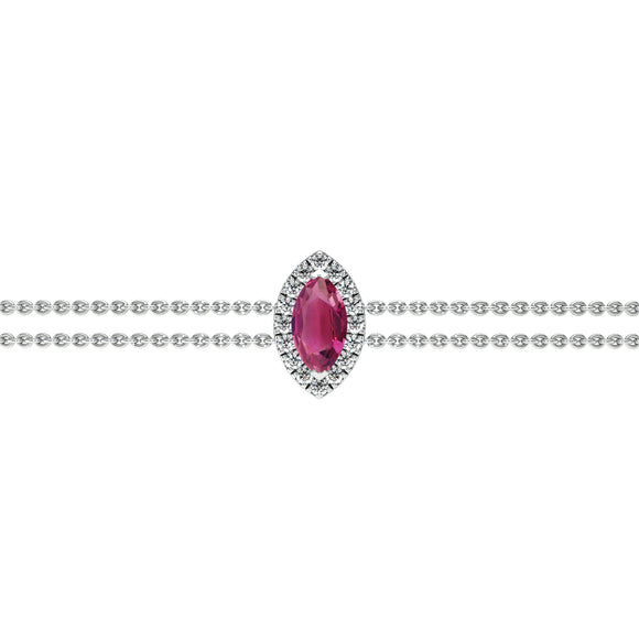 Bracelet tourmaline entourage diamant Coup de Foudre - 2