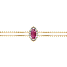 Bracelet tourmaline entourage diamant Coup de Foudre - 2