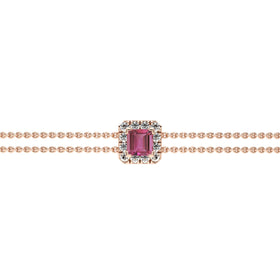 Bracelet tourmaline entourage diamant Coup de Foudre - 3