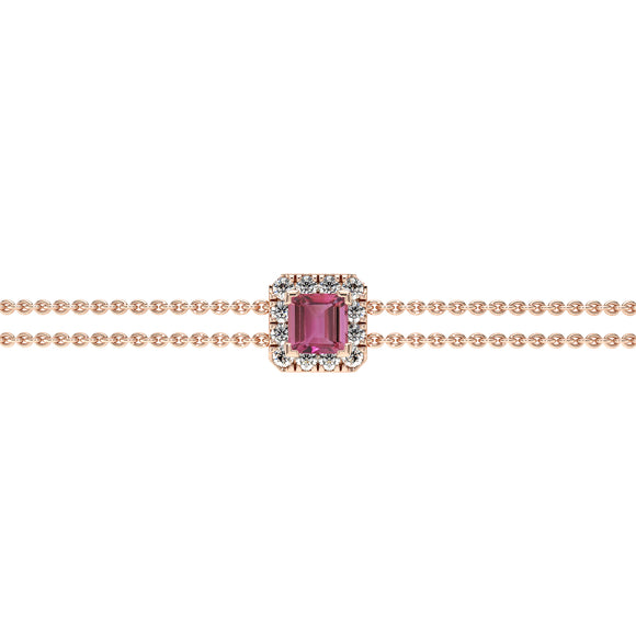 Bracelet tourmaline entourage diamant Coup de Foudre - 3