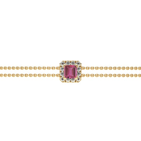 Bracelet tourmaline entourage diamant Coup de Foudre - 3