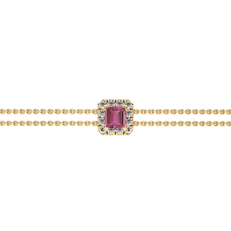 Bracelet tourmaline entourage diamant Coup de Foudre - 3