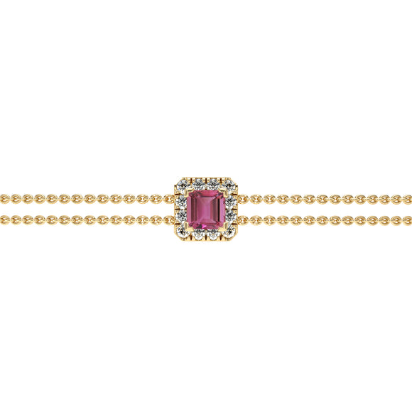 Bracelet tourmaline entourage diamant Coup de Foudre - 3