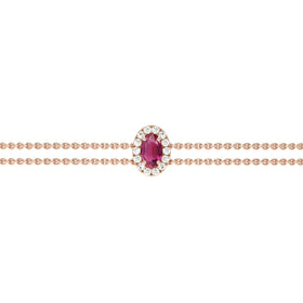 Bracelet tourmaline entourage diamant Coup de Foudre - 4