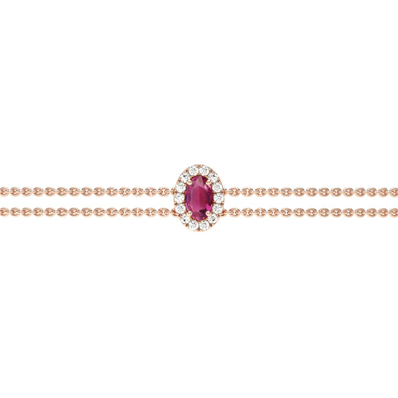 Bracelet tourmaline entourage diamant Coup de Foudre - 4