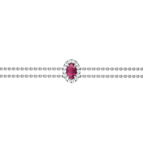 Bracelet tourmaline entourage diamant Coup de Foudre - 4