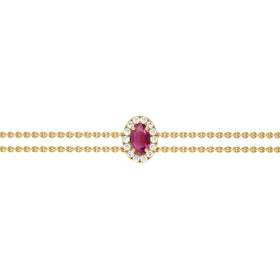 Bracelet tourmaline entourage diamant Coup de Foudre - 4