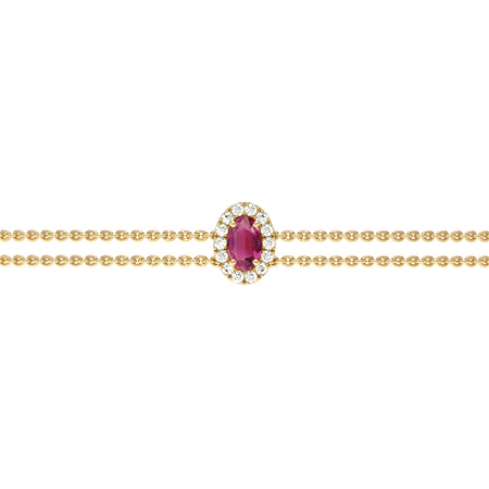 Bracelet tourmaline entourage diamant Coup de Foudre - 4