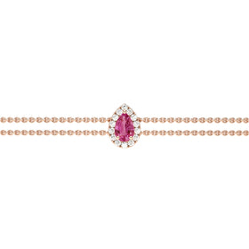 Bracelet tourmaline entourage diamant Coup de Foudre - 5