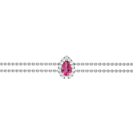 Bracelet tourmaline entourage diamant Coup de Foudre - 5