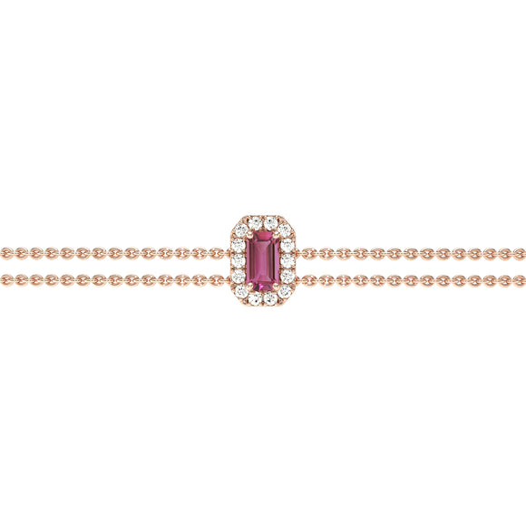 Bracelet tourmaline entourage diamant Coup de Foudre - 6