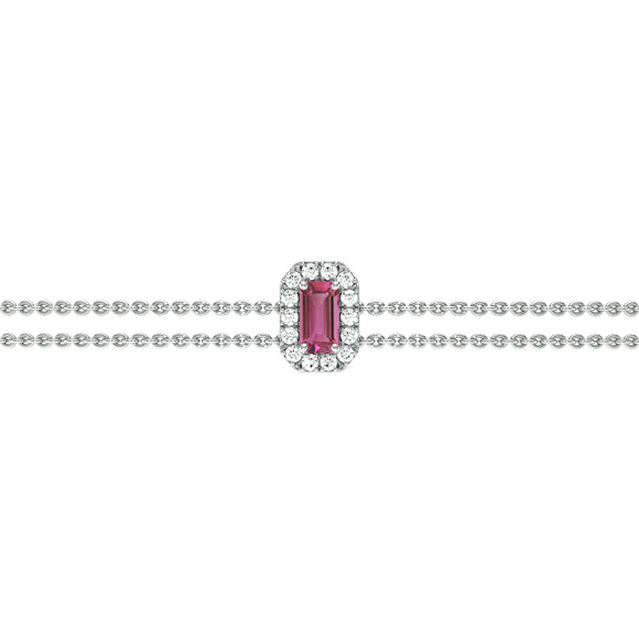 Bracelet tourmaline entourage diamant Coup de Foudre - 6