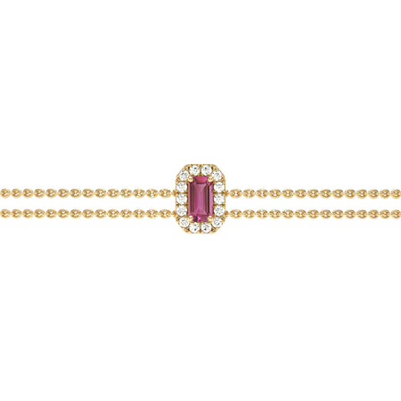 Bracelet tourmaline entourage diamant Coup de Foudre - 6