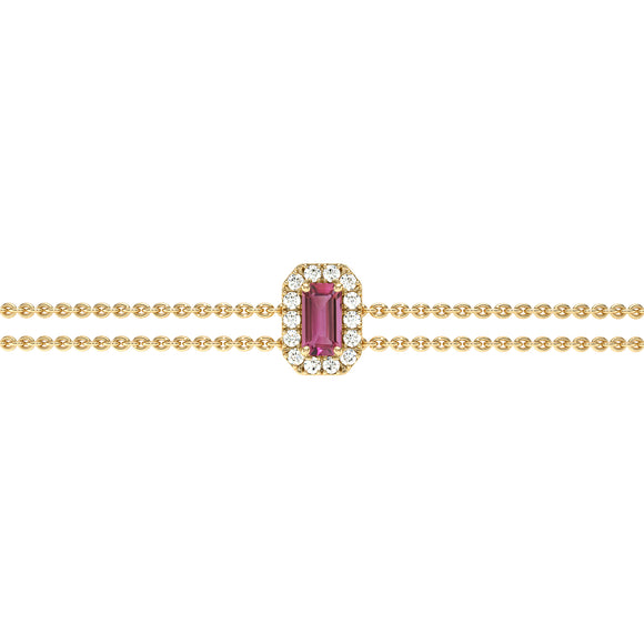 Bracelet tourmaline entourage diamant Coup de Foudre - 6