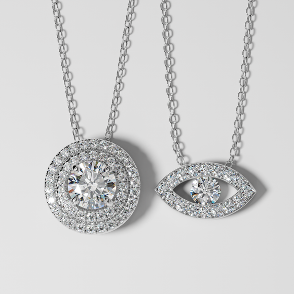 Collier entourage rubis diamant Coup de Foudre - 6