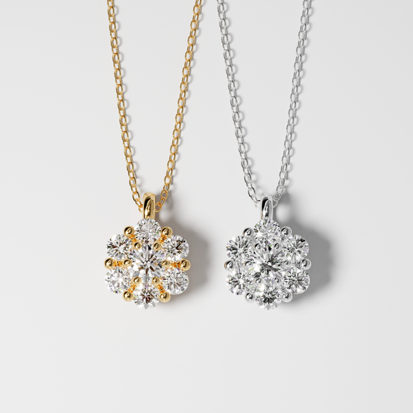 Collier entourage rubis diamant Pour la Vie - 9