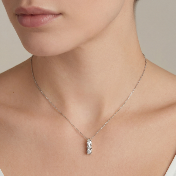 Collier trilogie diamant Coucher de Soleil - 2