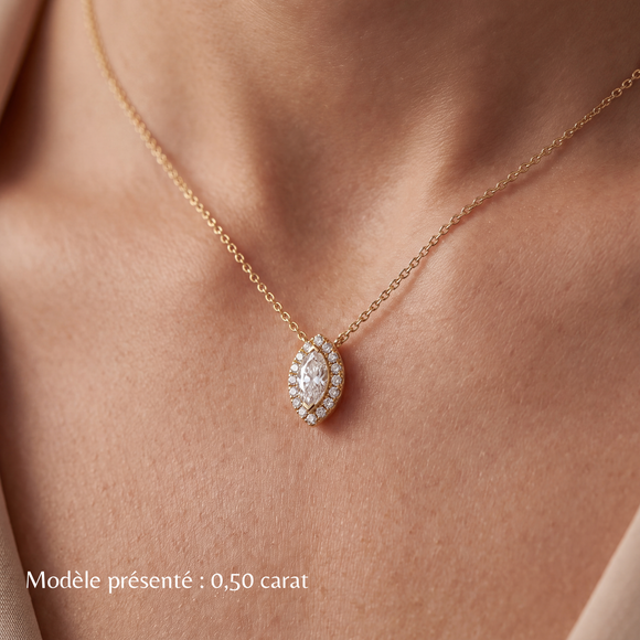 Collier entourage diamant Coup de Foudre - 8