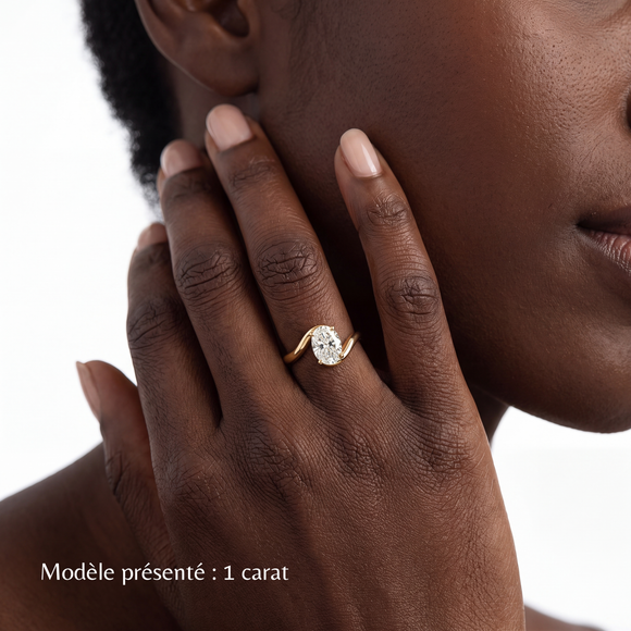 Bague solitaire diamant Clair de Lune - 5