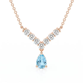 Collier aigue-marine et diamant Par Amour - 2