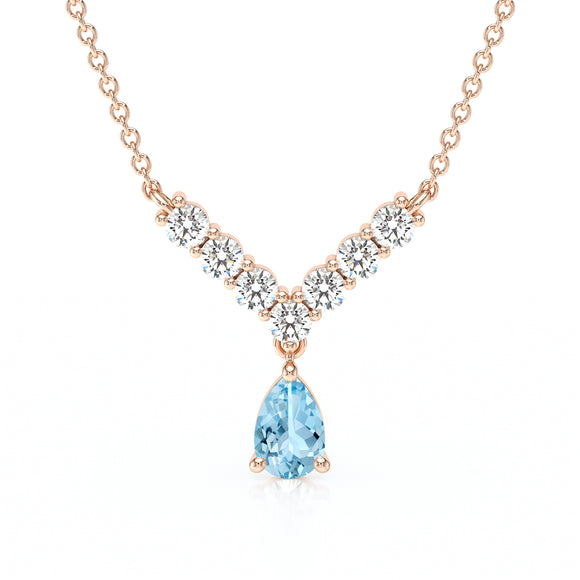 Collier aigue-marine et diamant Par Amour - 2