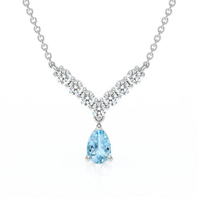 Collier aigue-marine et diamant Par Amour - 2