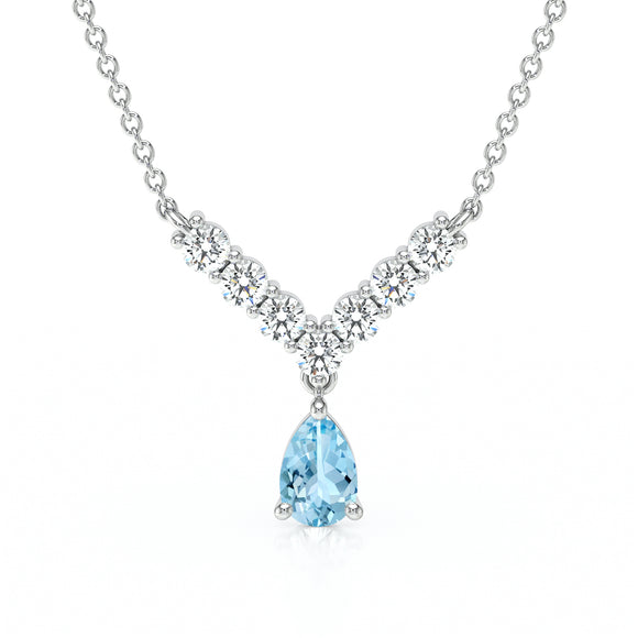 Collier aigue-marine et diamant Par Amour - 2
