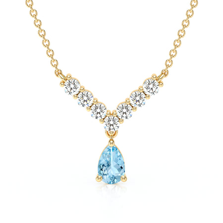 Collier aigue-marine et diamant Par Amour - 2