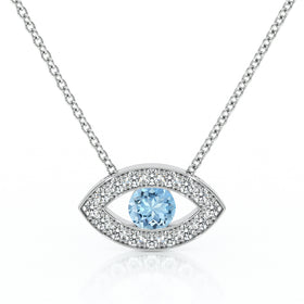Collier aigue-marine et diamant Ton Regard - 1
