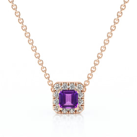 Collier améthyste entourage diamant Coup de Foudre - 7