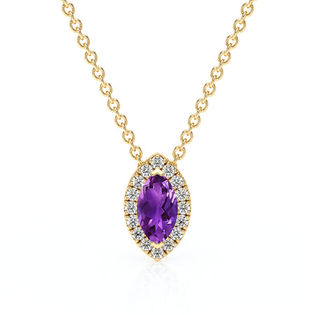 Collier améthyste entourage diamant Coup de Foudre - 8