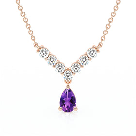 Collier améthyste et diamant Par Amour - 2